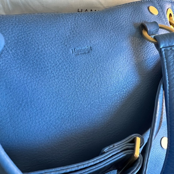 Hammitt Skylight Blue M Daniel Bag with Gold Hardware, matching pouch, & wallet - Picture 3 of 16